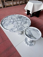 Table basse italienne en marbre Arabescato Table basse personnalisée en marbre blanc Table console design pour le salon