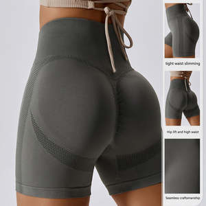 Venta caliente Gym Leggings Shorts Seamless Butt Lifting Cintura alta Deporte Fitness Workout Mujeres Yoga Shorts Leggings para mujeres - Product Image 2