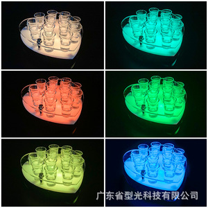 Soporte para Vasos de Chupito Iluminado con LED, Bandeja Acrílica de 12 Orificios con Luces de Colores para Fiestas y Bares - Product Image 5