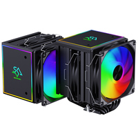 Enfriador de Aire para CPU de Doble Torre SNOWMAN, Seis Tubos de Calor de Cobre, Disipador de Calor para CPU de Bajo Ruido, Compatible con Intel y AMD, Todos los Sockets