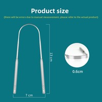Grattoir à langue en U de qualité supérieure, professionnel, hygiénique, réutilisable, portable, de qualité chirurgicale, recommandé par les dentistes, vente en gros