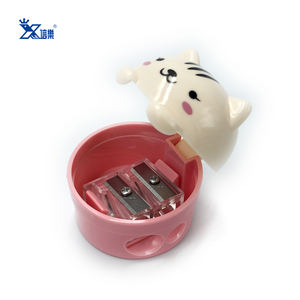 Aiguisoir pour <span class=keywords><strong>crayon</strong></span> double trou, en plastique, verni, mignon, dessin animé, 1 pièce - Product Image 3