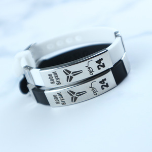 Pulsera Kobe de baloncesto con patrón personalizado, pulsera de silicona ajustable con personalidad de estrella, firma creativa, novedad - Product Image 3