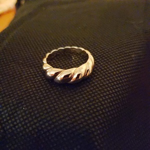 18k Gold Plated Jewelry <b>Croissant</b> Dome <b>Ring</b>, Twisted Braided Gold Plated <b>Ring</b>, and Chunky Signet <b>Ring</b> for Women - Product Image 4