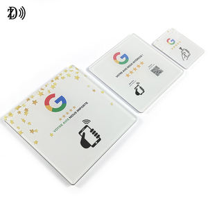Logo personalizzato RFID acrilico NFC Google recensione carta per la tabella adesivo QR codice Social Media recensione Mobile Touch - Product Image 1