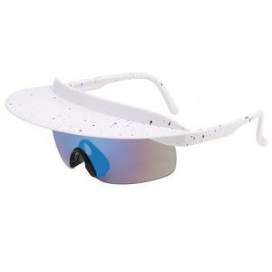 Lunettes de soleil tendance avec visière, protection UV, verres colorés, unisexes, pour le sport, les activités de plein air, les fêtes sur la plage, le cyclisme et la randonnée - Product Image 4