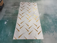 Panneau PVC brillant résistant au feu et à l'eau, 1220*2440mm, 2mm 3mm, pour toutes les rénovations intérieures