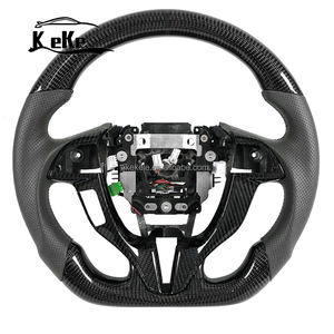 พวงมาลัยหนังคาร์บอนไฟเบอร์สีเทาแบบมีรู สำหรับรถยนต์ฮอนด้า แอคคอร์ด รุ่นที่ 8 และ โอดิสซีย์ ปี 2008-2012 - Product Image 1