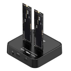 Stasiun Dok Duplikator SSD M.<span class=keywords><strong>2</strong></span> NVMe 12+16 PIN AHCI USB 3.<span class=keywords><strong>2</strong></span> Gen2 Tanpa Alat MAIWO K3016P2 <span class=keywords><strong>2</strong></span> Bay 20 Gbps - Product Image 4