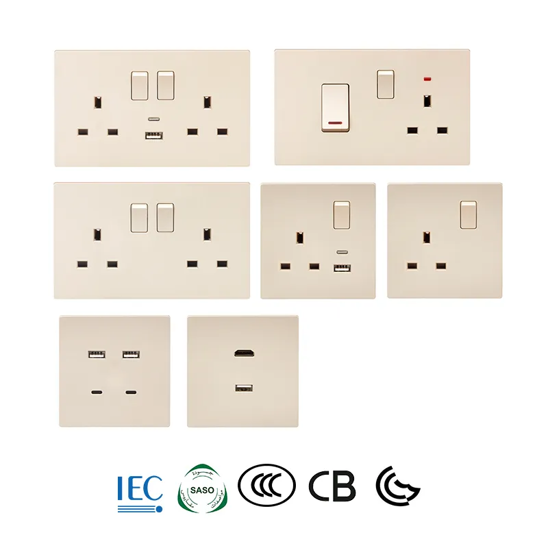 مقبس ومفتاح كهربائي جداري بمعيار المملكة المتحدة 32a عالي الجودة منزلي بسعر الجملة