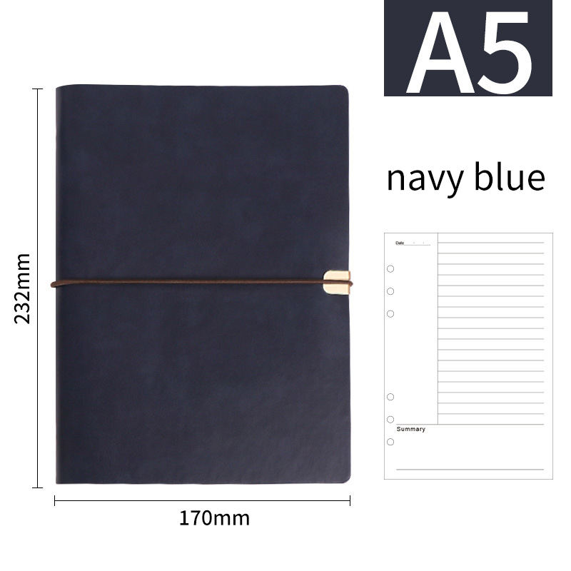 A5 bleu marine-papier cornell