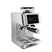 Máquina de Espresso Eléctrica Semiautomática Todo en Uno Anbo, 20 Bares de Presión, Molinillo Cónico de Acero Inoxidable, para Hotel/RV
