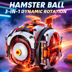 Robot rotatif dynamique 3-en-1 avec application, blocs de construction, lumière LED, <span class=keywords><strong>jouet</strong></span> éducatif STEM DIY pour enfants, cadeau pour garçons - Product Image 4