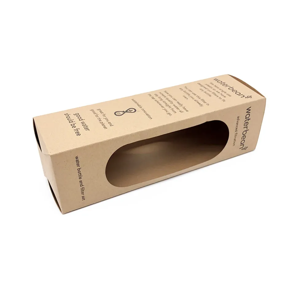 LOW MOQ עיצוב מותאם אישית הדפסת מתנה קופסא נייר קראפט חום קרטון בקבוק שתייה תיבת אריזות