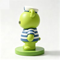 Figurine de bureau personnalisable en PVC de la série Ours Marin Vert, boîte mystère de 5 cm, jouet décoratif unisexe, cadeau pour les 14 ans et plus