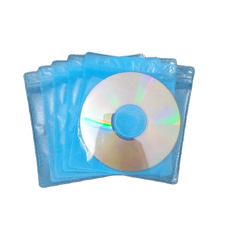 CD 종이 소매 단면 부직포 2 디스크 접착 pvc cd 슬리브