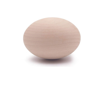 Unfinished wooden diy crafts kids wooden eggs toys Easter decoration gifts wooden egg