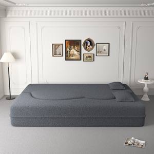 Modernes Konvertierbares Stoff-Schaumstoff-Schlafsofa mit 2 Kissen Umweltfreundliches Verstellbares Tragbares Design 15 Zoll Vollgröße Klappbar - Product Image 5