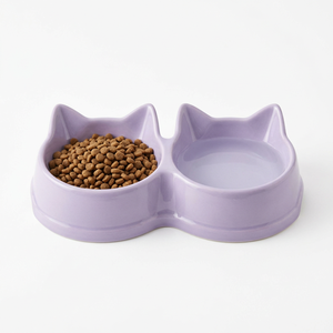 Bol double pour animaux de compagnie en forme d'oreilles de chat pour nourriture et eau, distributeur de nourriture pour plusieurs animaux domestiques - Product Image 2