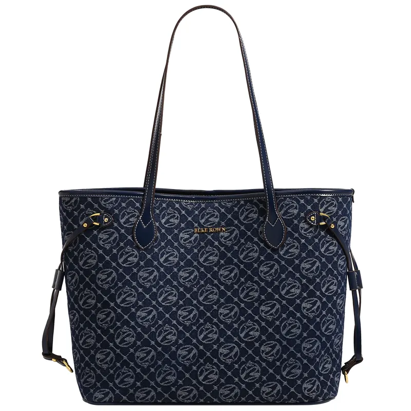 2024 concepteur nouvelle mode à la mode femmes luxe grand sac à main en gros coton grande capacité dames bleu fourre-tout sac à main