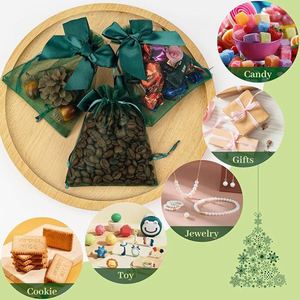 Bolsas de Organza de 10x15cm, Bolsitas de Malla Pequeñas con Lazo, Bolsa de Regalo para Fiestas, Bolsa con Cordón para Empacar Joyas, para Bodas y Eventos - Product Image 4