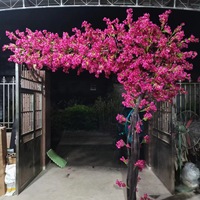 Arbres artificiels en bois véritable de haute qualité de 2,5 m ou 8 pieds pour l'intérieur, fleurs de bougainvillier, cerisier en fleurs