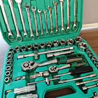 Juego de Llaves de Trinquete de 72 Dientes, 61 Piezas, CR-V Cromado, Tratado Térmicamente, para Reparación de Autos y Garajes