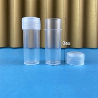 Botella Cilíndrica Pequeña de Plástico de 7G con Tapón de Rosca para Cuidado de la Piel y Envasado de Jugos - Capacidad de 5/7ml