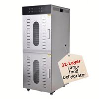 Elektrische RVS 32-bakjes industriële kruiden- en zaaddroger voedseldroger 3000W grote dehydrator