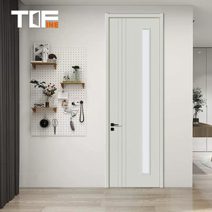 Film de revêtement PVC imperméable prix d'usine noir bois plastique composite bureau maison Villa chambres intérieur creux claque WPC portes - Product Image 4