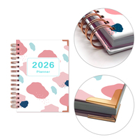 Carnet de notes et agenda quotidien/hebdomadaire A5 à spirale personnalisé 2026-2027 avec coffret cadeau