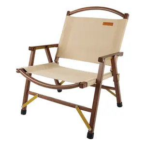 आउटडोर फर्नीचर पोर्टेबल डेरा डाले हुए बीच की लकड़ी पिकनिक मल कुर्सी धातु तह कुर्सियों