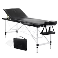 Table de massage professionnelle pliable et portable, lit de massage de spa, 3 sections, aluminium réglable, table de massage de salon de beauté