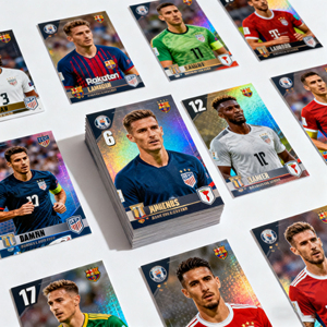Bộ sưu tập thẻ bài cầu thủ bóng đá tùy chỉnh, thẻ bóng đá mạ vàng, ngôi sao bóng đá Ronaldo Messi Neymar, thẻ giao dịch siêu sao - Product Image 2