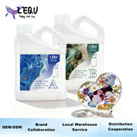 LEQU Vente en gros OEM/ODM Kit de résine époxy transparente 2L A et 2L B 4,12 kg Coopération Supermarché Service Entrepôt Local
