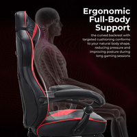 Chaise de jeu en cuir PU avec repose-pieds, appui-tête, support lombaire et accoudoirs articulés, fabrication OEM/ODM