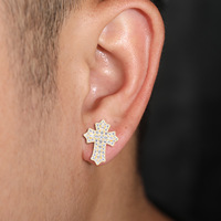 Boucles d'oreilles en argent 925 plaqué or Moissanite clous d'oreilles durables anti-ternissement pour un usage quotidien
