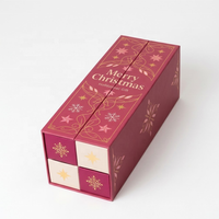 Boîte de calendrier de l'Avent personnalisée 24 jours, compte à rebours de Noël, boîte vide remplissable, tiroir double porte, emballage cadeau pour bijoux