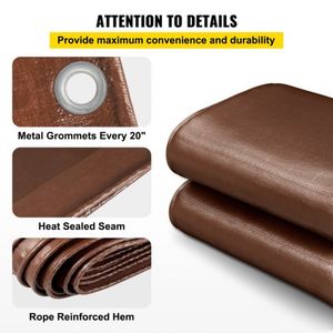 Lona de Polietileno Reforzada, Multiusos, Impermeable, para Acampar al Aire Libre, Muebles de Picnic, <span class=keywords><strong>Caravana</strong></span>, <span class=keywords><strong>Toldo</strong></span> para Barco - Product Image 3