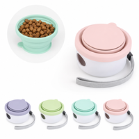 Gamelle de voyage pliable 3-en-1 pour chien, personnalisable avec logo, en silicone écologique, durable, étanche et anti-fuite