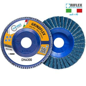 Disque à lamelles Fervi Grindflex bleu 125 mm sans fer pour ponçage du métal Fabriqué en Italie - Product Image 3