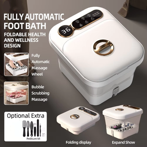 Masseur de pieds automatique pliable <span class=keywords><strong>à</strong></span> écran tactile numérique, favorise la circulation sanguine, bain de pieds électrique entièrement automatique - Product Image 5