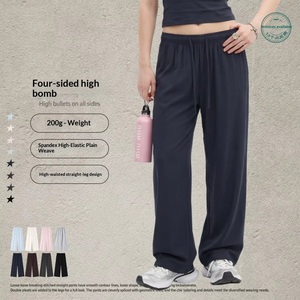 Abbigliamento Femminile |   Nuovi <span class=keywords><strong>Pantaloni</strong></span> <span class=keywords><strong>Larghi</strong></span> Unisex Primavera-Estate 2026, Antirughe, Alta Elasticità, Slim Fit, Casual - Product Image 1