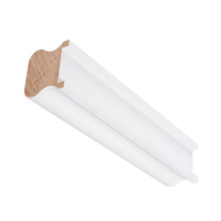 Rampe d'escalier en bois Hechang sur mesure, moderne, blanche, apprêtée, durable et écologique, longueur 3,9 m, pour escaliers d'hôtel et plinthes
