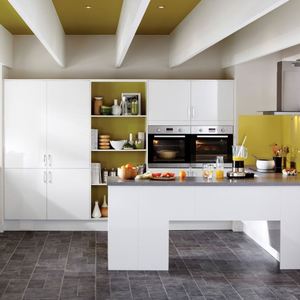 French Style High Gloss Acrylic Modern White Door Kitchen Cabinet Meuble Cuisine - Product Image 4