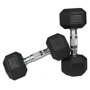 Haltères hexagonaux professionnels de <span class=keywords><strong>20</strong></span> livres, ensemble d'accessoires de gym en caoutchouc - Product Image 4