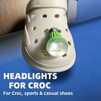 Projecteur en forme d'ampoule en PVC, accessoire très prisé pour la conduite nocturne et les sports de plein air, décoration de chaussures amusante et sûre