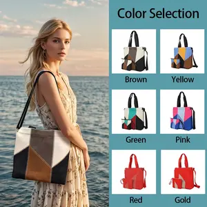 <span class=keywords><strong>Sac</strong></span> à <span class=keywords><strong>bandoulière</strong></span> tricoté pour femme, nouveau style, en tissu patchwork tendance, résistant à l'usure, en polyester, <span class=keywords><strong>avec</strong></span> une seule sangle - Product Image 1