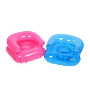 Canapé gonflable personnalisable en PVC rose clair Fauteuil d'extérieur pour adulte pour le salon et le salon - Product Image 1