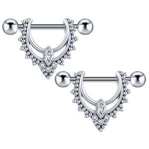 14G حلقات للحلمات من الفولاذ المقاوم للصدأ Nipplerings ثقب النساء تشيكوسلوفاكيا الحلمة خارقة اللسان خواتم ثقب المجوهرات للنساء - Product Image 1